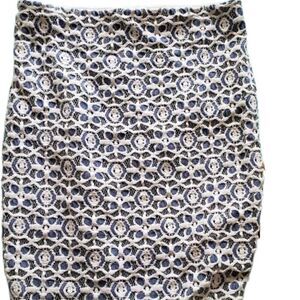 Studio M Crochet Overlay Light Blue Skirt